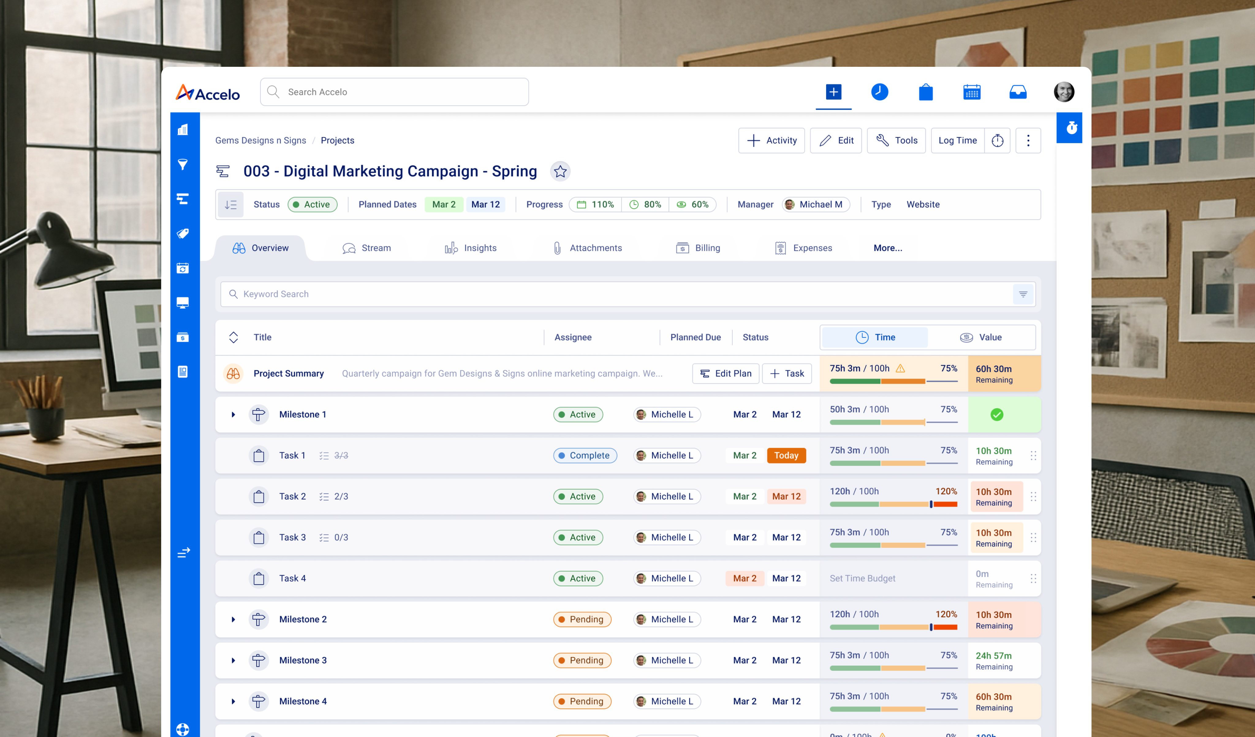 Hero Image of Accelo Projects Overview